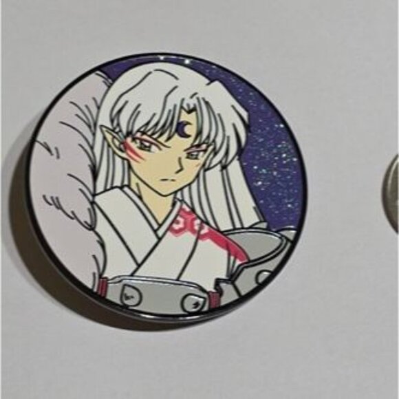 Sesshomaru Enamel Pin – Inuyasha Anime Collectible with Crescent Moon - Picture 3 of 3